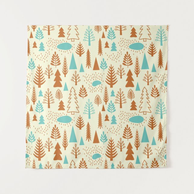 Vintage Forest: Timeless Natural Pattern. Tapestry (Front)