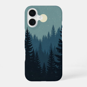 Vintage Forest Under the Moon iPhone 16 Case