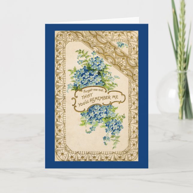 Vintage Forget-Me-Not Card (Front)