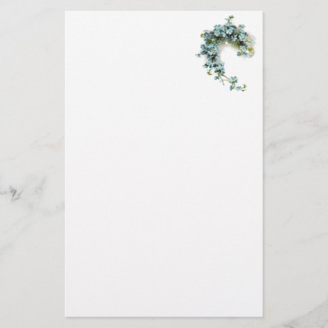 Vintage Forget-Me-Nots Stationery (Front)