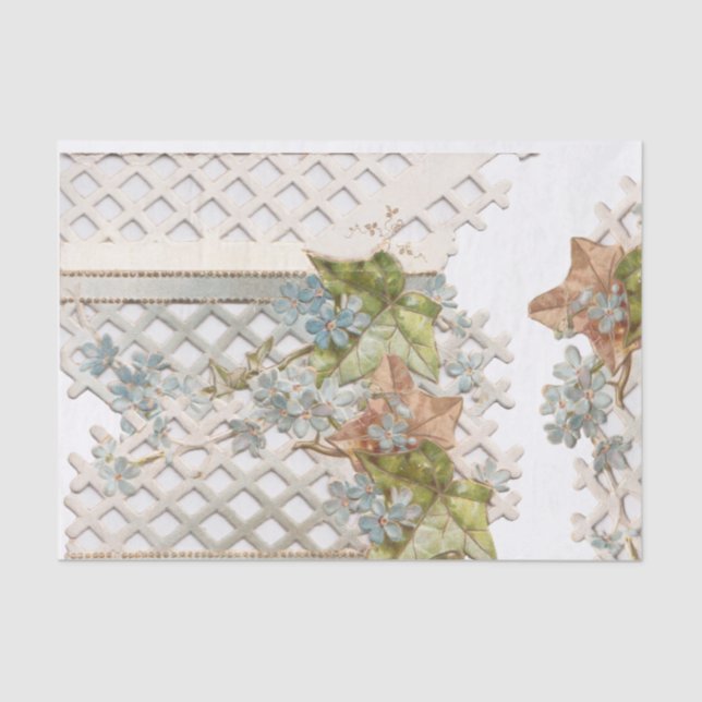 Vintage Forget-Me-Nots Tissue Paper (Front)