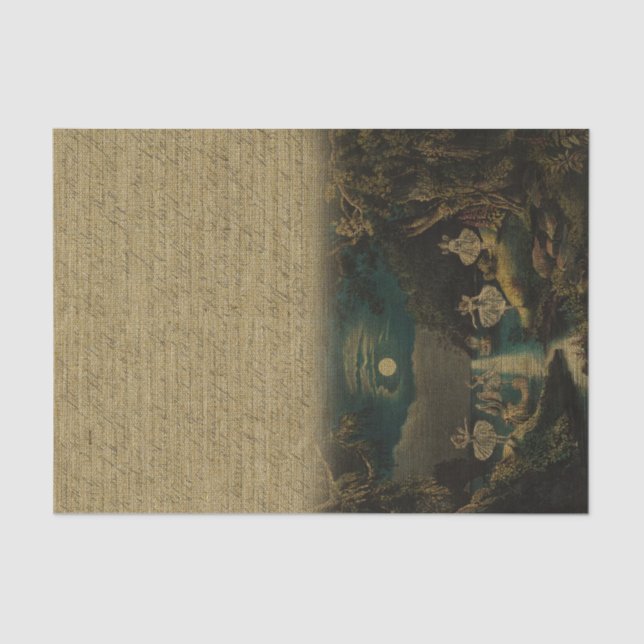 Vintage Forrest Fairytale Tissue Paper (Front)