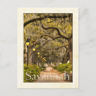 Vintage Forsyth Park - Savannah, GA Postcard