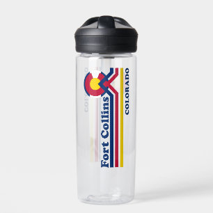 Vintage Fort Collins Colorado Water Bottle