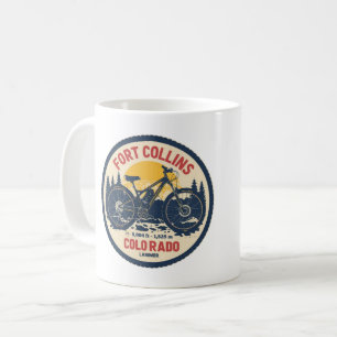 vintage fort colllins colorado mountain biking gif coffee mug