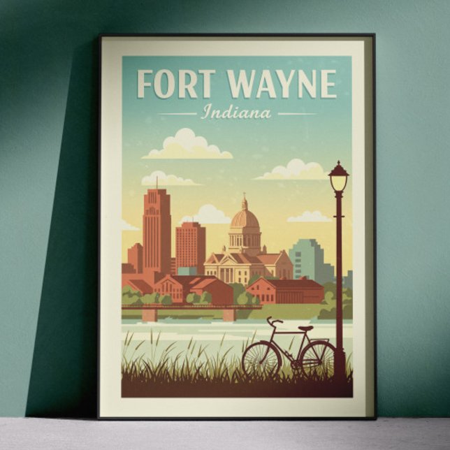 Vintage Fort Wayne Indiana Poster (Creator Uploaded)