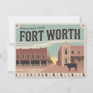 Vintage Fort Worth Postcard   Greetings