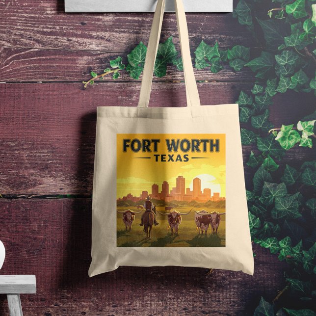  Vintage Fort Worth Texas Tote Bag (Creator Uploaded)