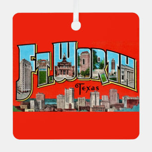 Vintage Fort Worth TX Ornament