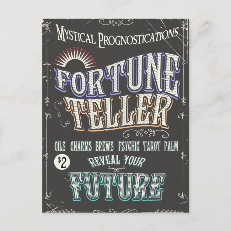 vintage fortune teller poster