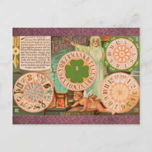 Vintage Fortune Telling Game Card