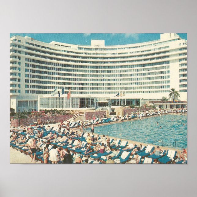 Vintage, Fountainbleau Hotel, Miami FL Poster (Front)