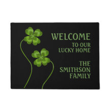 Vintage Four Leaf Shamrock Luck Customised Welcome