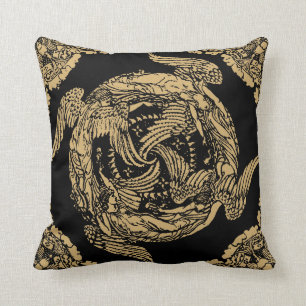 Vintage Four Winds/Angels by Walter Crane Cushion