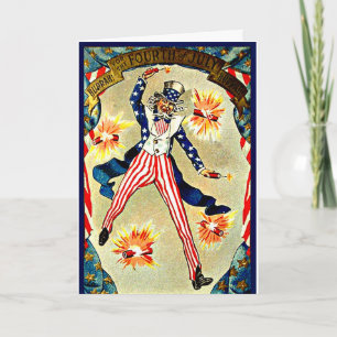 Vintage Fourth of July Celebration--Uncle Sam Card