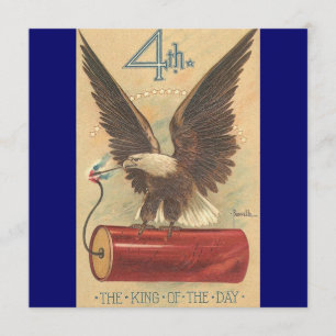 Vintage Fourth of July Eagle Invitations