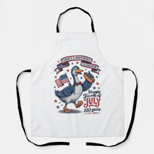Vintage Fourth of July Goose 250 Years Shirt Desig Apron