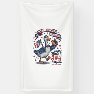 Vintage Fourth of July Goose 250 Years Shirt Desig Banner