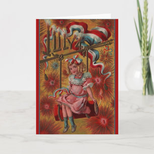 Vintage Fourth Of July Greeting Card