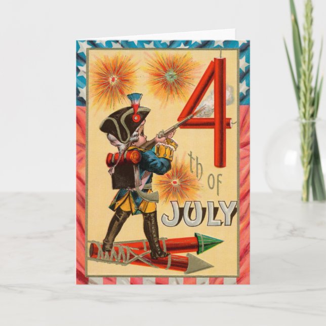 Vintage Fourth Of July Greeting Card (Front)