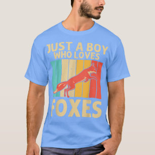 Vintage Fox Design For Boys Kids Men Wild Fox Anim T-Shirt