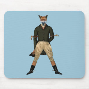 Vintage fox Hunting Mouse Mat