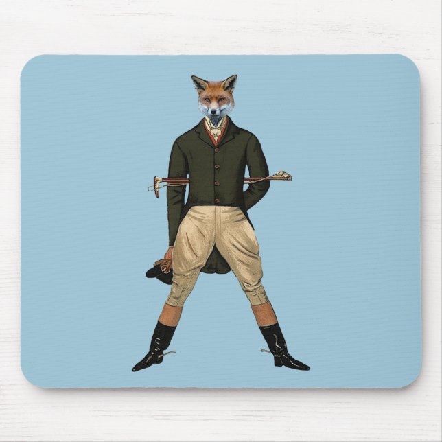 Vintage fox Hunting Mouse Mat (Front)