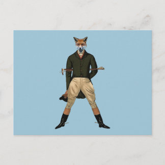 Vintage fox Hunting Postcard