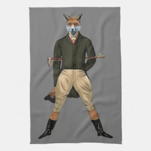 Vintage fox Hunting Tea Towel