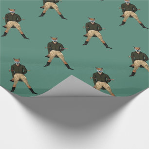 Vintage fox Hunting Wrapping Paper