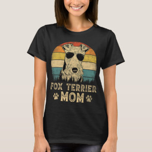 Vintage Fox Terrier Mom Dog Lovers Mother's Day T-Shirt