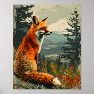 Vintage Fox: Timeless Wildlife Charm Poster