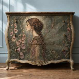 Vintage Foxglove Woodland Fairy Decoupage Art Tissue Paper