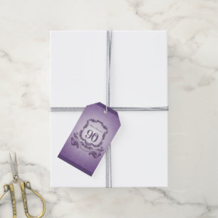 Vintage Frame 90th Birthday Thank You Gift Tags