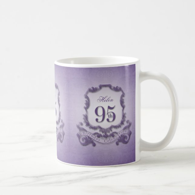 Vintage Frame 95th Birthday Celebration Mug (Right)