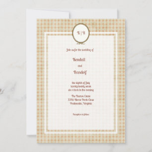 Vintage Frame and Tile Invitation