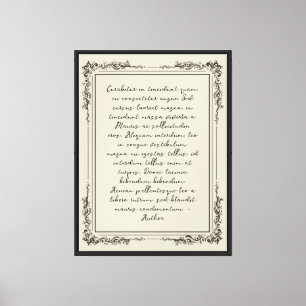 Vintage frame custom quote wall art