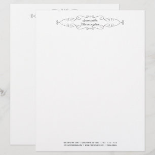 Vintage Frame Decoration - Spirals 1 Custom Letterhead