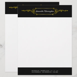 Vintage Frame Decoration - Spirals 3a Custom Letterhead