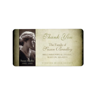 Vintage Frame Family Thank You Label