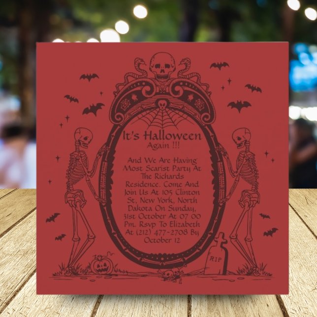 Vintage Frame Halloween Party Invitation (Creator Uploaded)