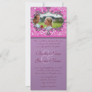 Vintage Frame Love Birds  Wedding Invitation