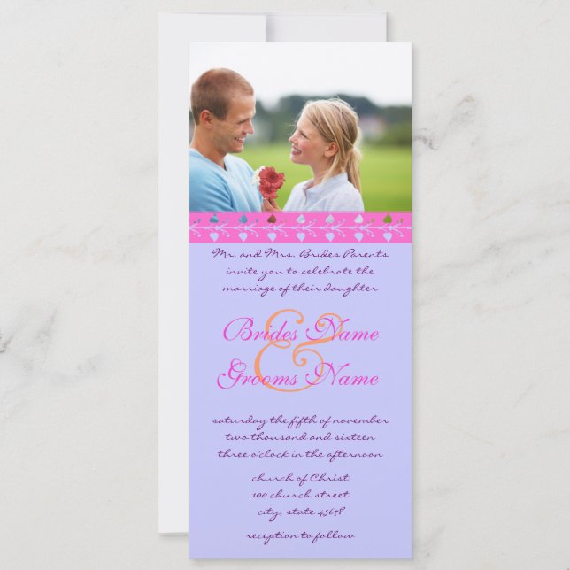 Vintage Frame Love Birds  Wedding Invitation (Front)