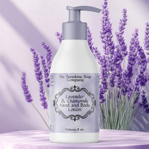 Vintage Frame Purple Parchment Cosmetics Bottle Rectangular Sticker