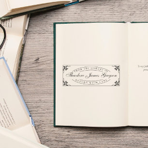 Vintage Frame & Script Custom From The Library Of Rubber Stamp