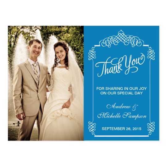Vintage Frame Thank You Postcard Template