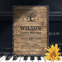 Vintage Framed Rustic Family Tree Family Reunion