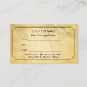 Vintage Framed Vintage Paper Appointment Reminder