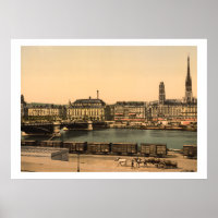 Vintage France, Boieldieu Bridge, Rouen