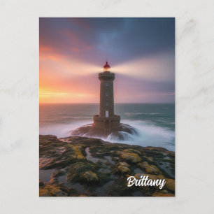 Vintage France Brittany Lighthouse Postcard